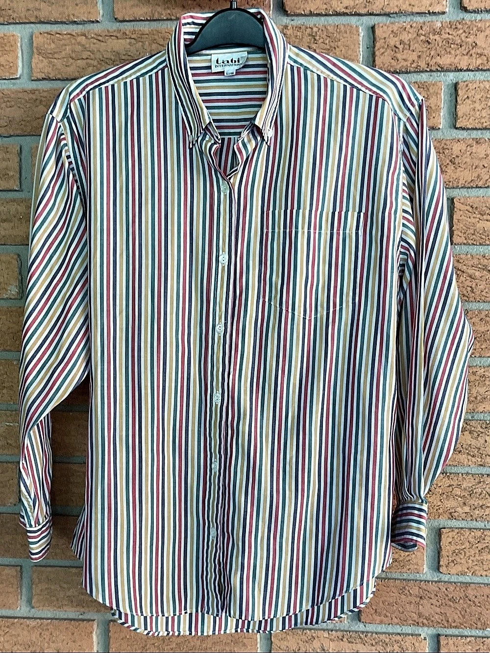 Tobi International Striped Button Down Shirt Size Large